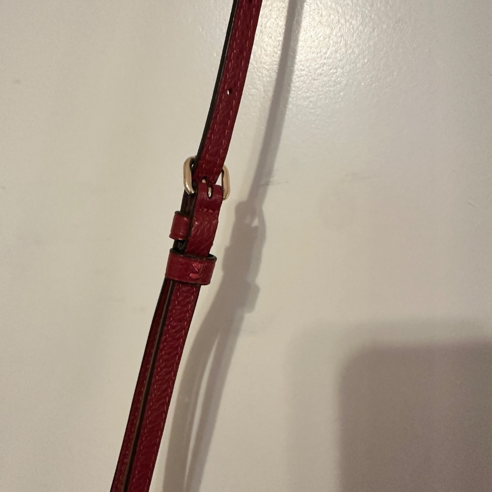 Red Leather Coach Side Bag - Picture 6 of 14